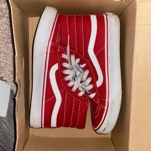 Red hi-top vans
